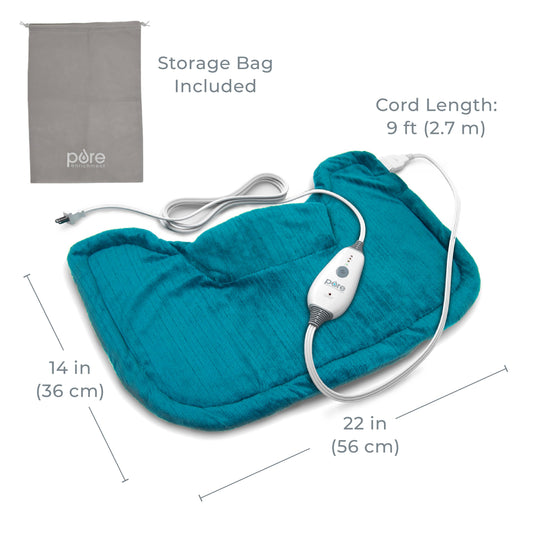 PureRelief® Neck & Shoulder Heating Pad - Blue
