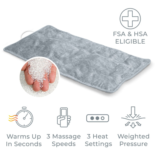 WeightedWarmth™ 3-in-1 Heating Pad - Gray