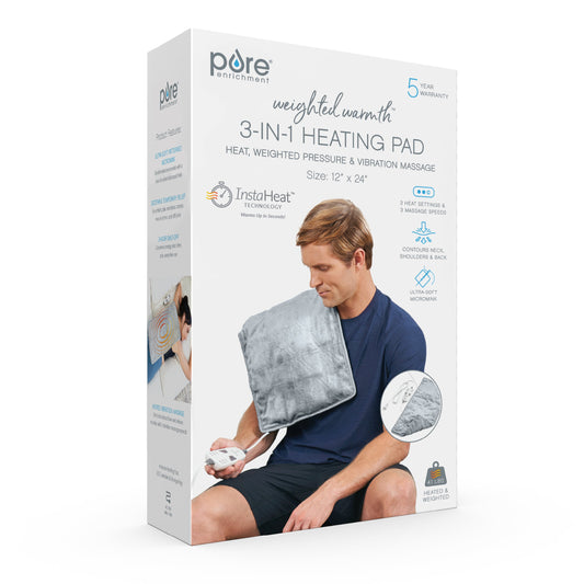 WeightedWarmth™ 3-in-1 Heating Pad - Gray