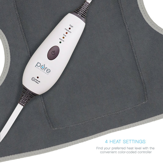 PureRelief Universal Joint And Muscle Heating Pad - Gray