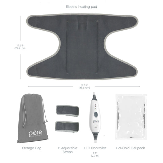 PureRelief Universal Joint And Muscle Heating Pad - Gray