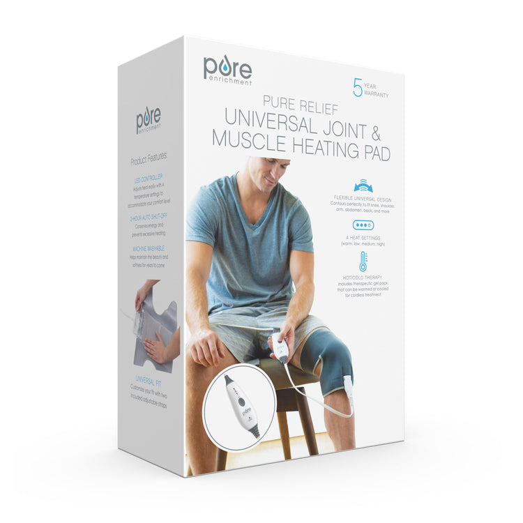 PureRelief Universal Joint And Muscle Heating Pad - Gray