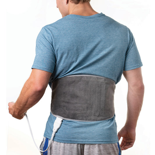 PureRelief Lumbar & Abdominal Heating Pad - Gray