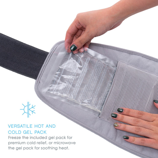 PureRelief Lumbar & Abdominal Heating Pad - Gray