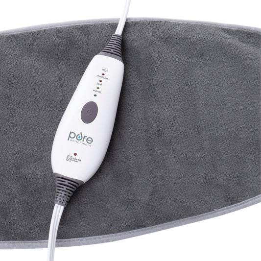 PureRelief Lumbar & Abdominal Heating Pad - Gray