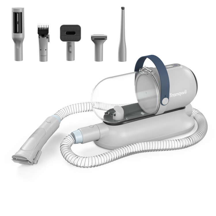 Dental device with various attachments on a white background