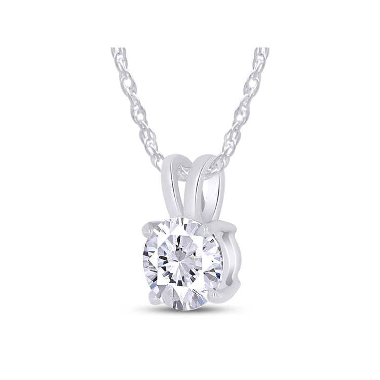 1.50 Ctw Round Lab Grown Diamond Pendant Necklace in 14K Gold – F Color VS Clarity | AGI Certified