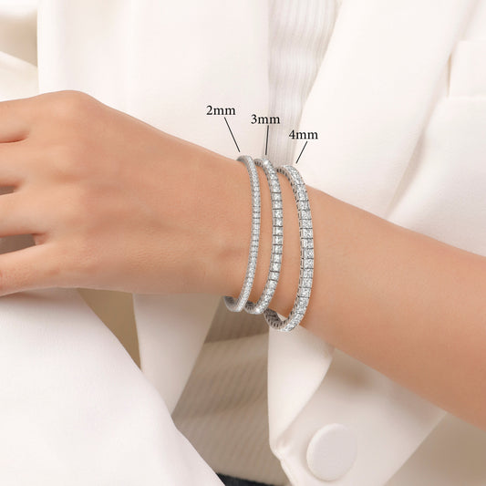 Diamond bracelet on a white background