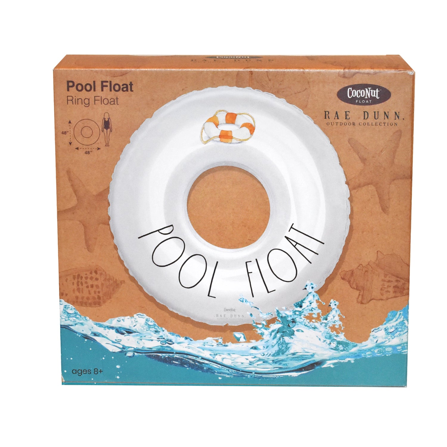 Boxed pool float with 'Pool Float' text on a white background