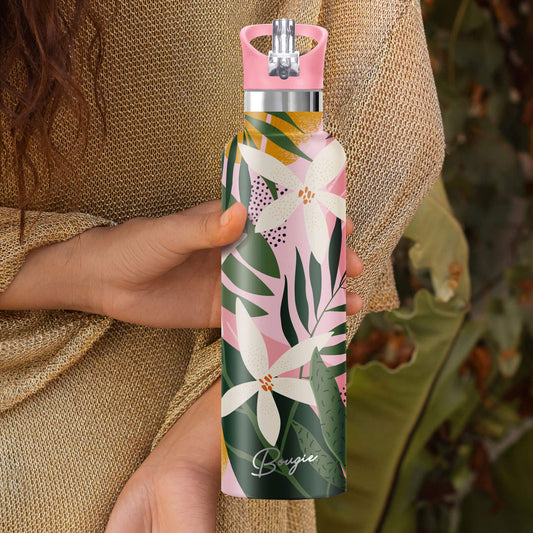 Tiare Bliss | 25oz. Insulated Water Bottle - My Bougie Bottle