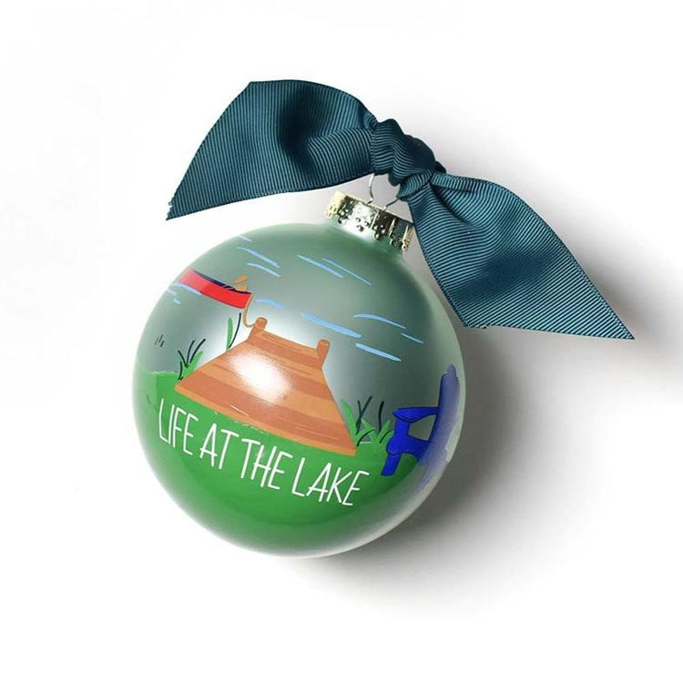 Life at the Lake 100mm Glass Ornament