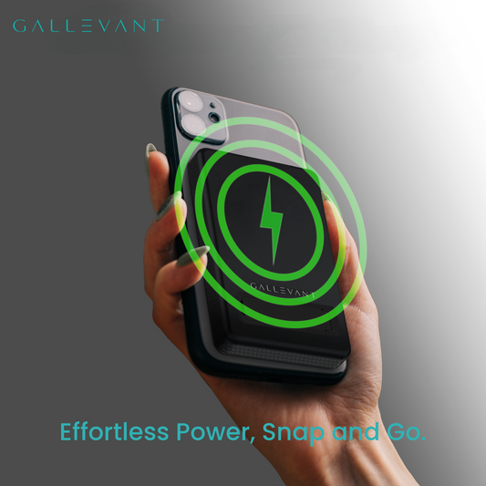 Green case with floral designs and 'GALLEVANT' branding on a white background