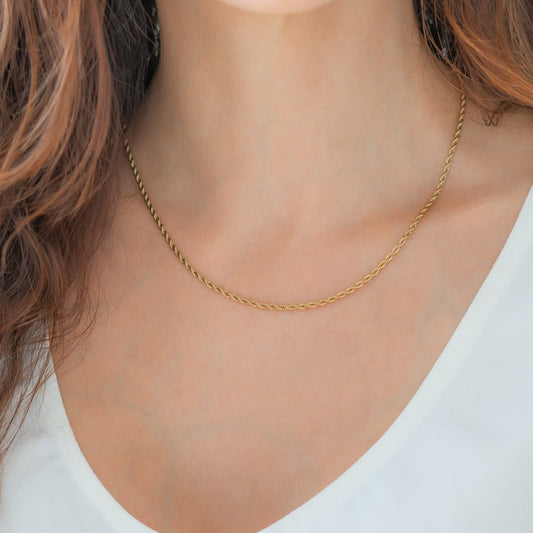 Rope Chain Necklace - Gold