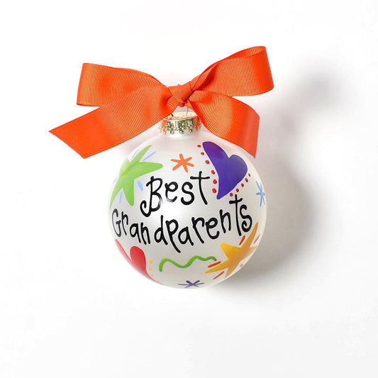 Best Grandparents 100mm Glass Ornament