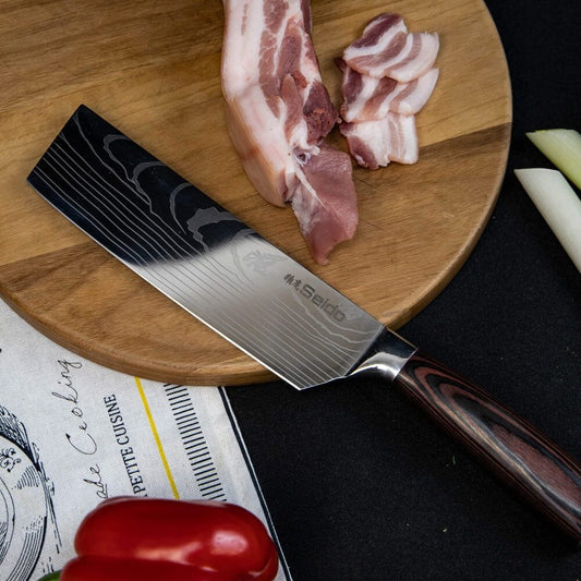SEIDO Knives Signature Japanese Master Chef Knife Set, 8-piece culinary knife set main)