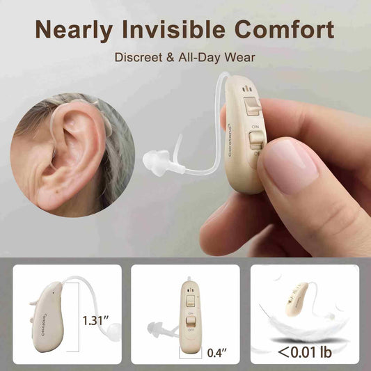 Ceretone-Solid OTC Hearing Aids BTE (Behind The Ear) - Beige