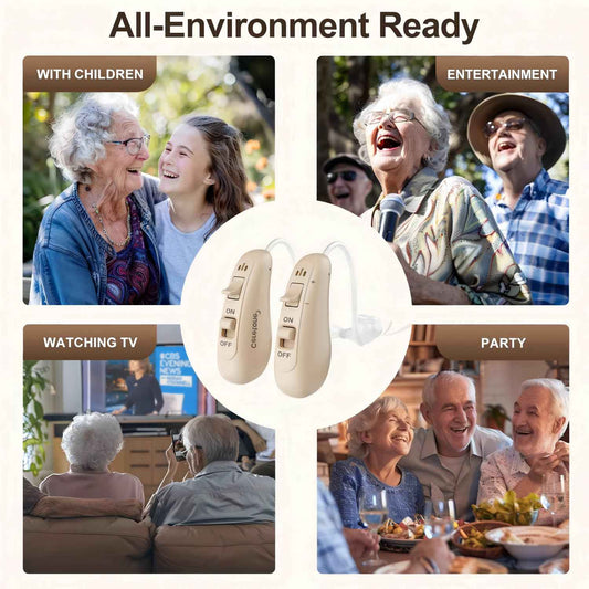 Ceretone-Solid OTC Hearing Aids BTE (Behind The Ear) - Beige