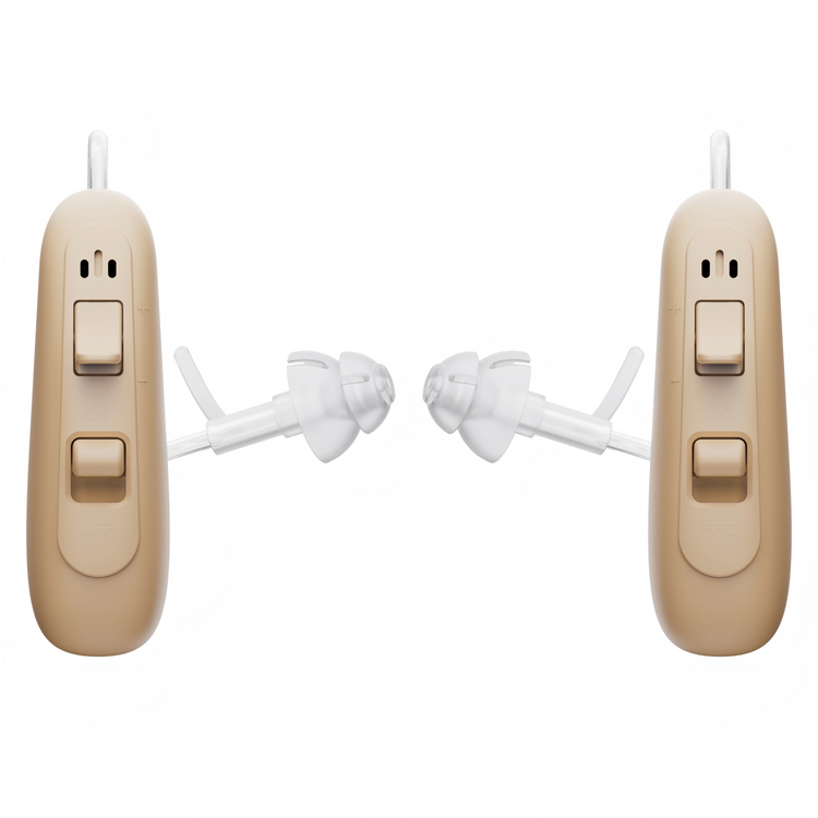 Ceretone-Solid OTC Hearing Aids BTE (Behind The Ear) - Beige