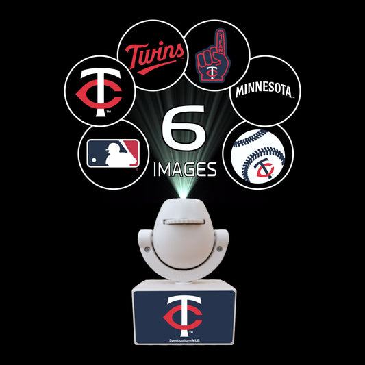 Set of sports team logos on small white stands with text 'Select Your Team From The Drop Down Menu!'.