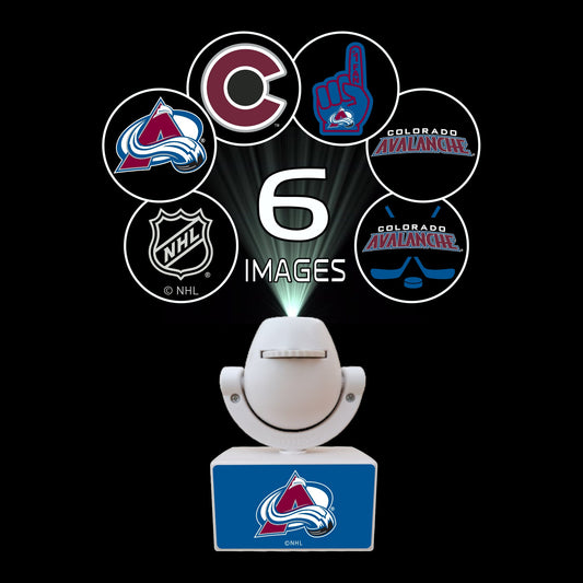 Set of sports team logos on small electronic devices with text 'Select Your Team From The Drop Down Menu!'.