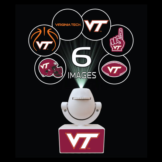 Set of sports team logos on small platforms with a camera on top, featuring Ohio State, Michigan, Florida, Texas, and Georgia.