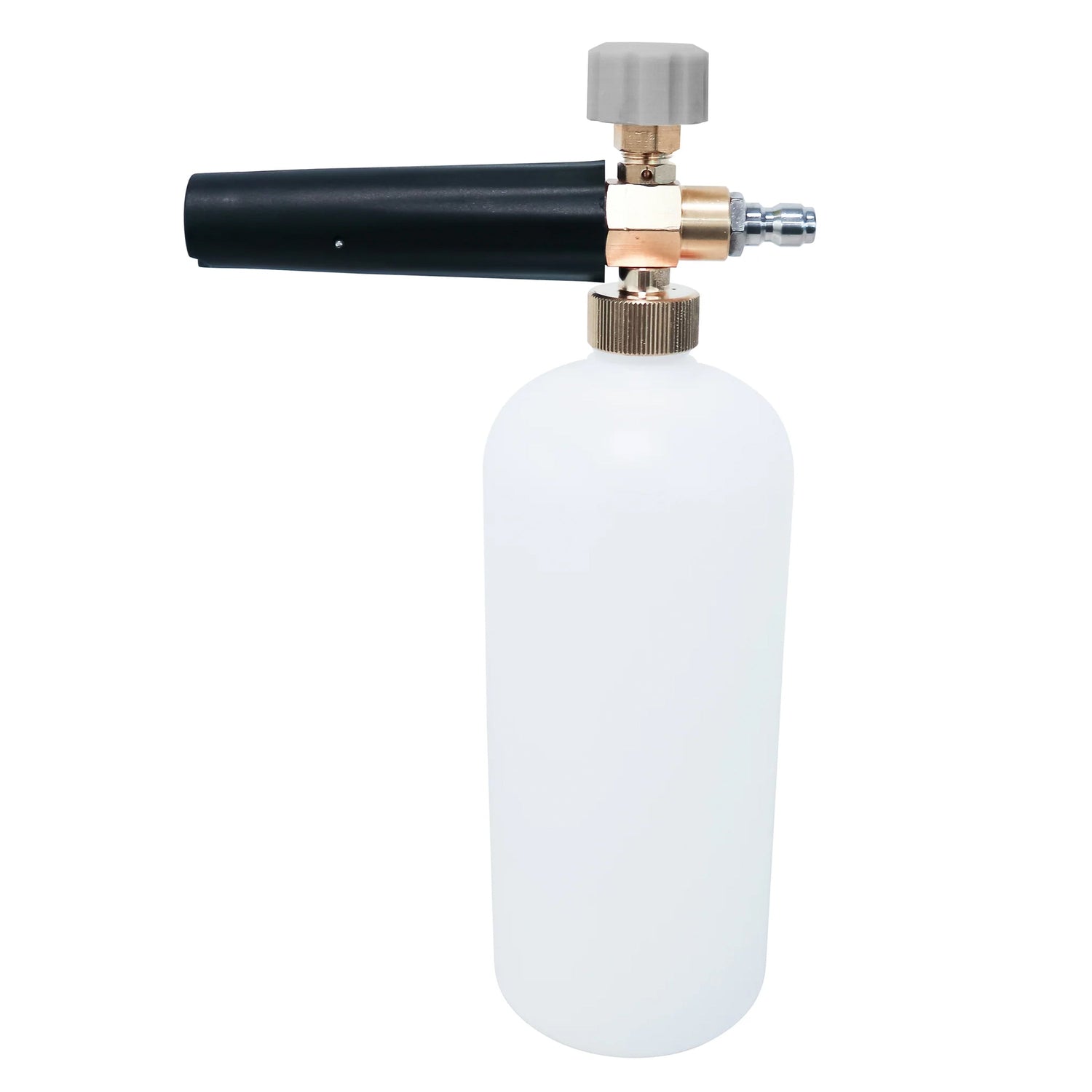 Foam cannon for car washing on a white background
