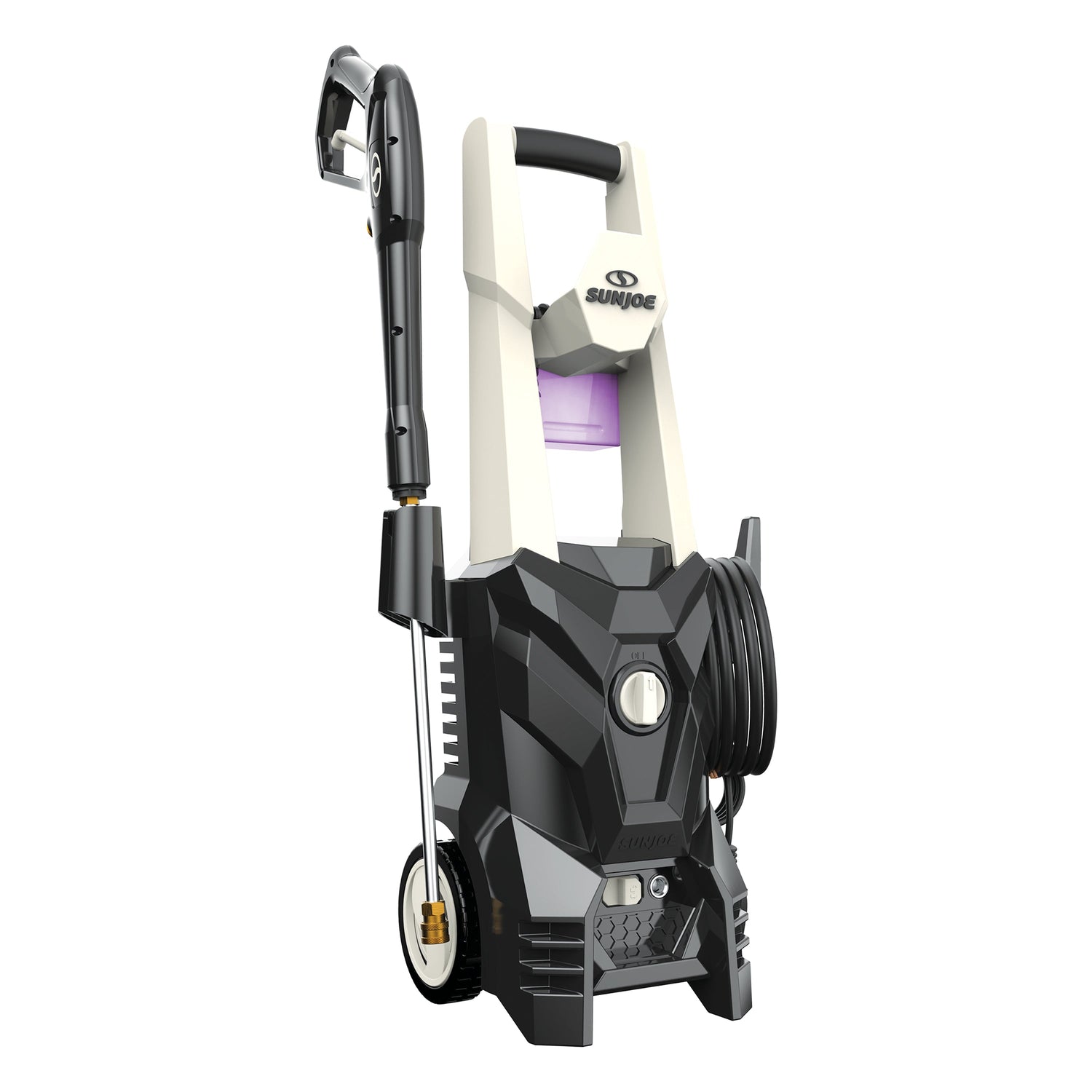 Black and white pressure washer on a white background