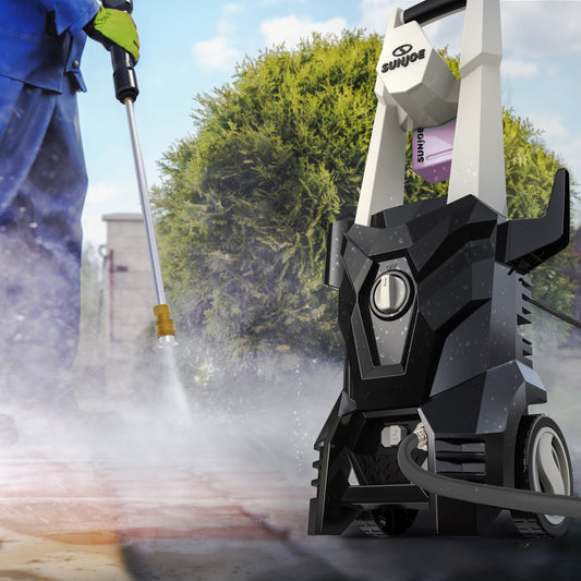Surge electric pressure washer with nozzle and hose on a white background