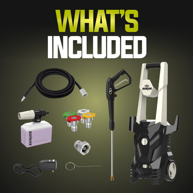 Sun Joe 2000 PSI Max All-Purpose Electric Pressure Washer | 13-Amp | 4 Nozzles | Foamer Cannon