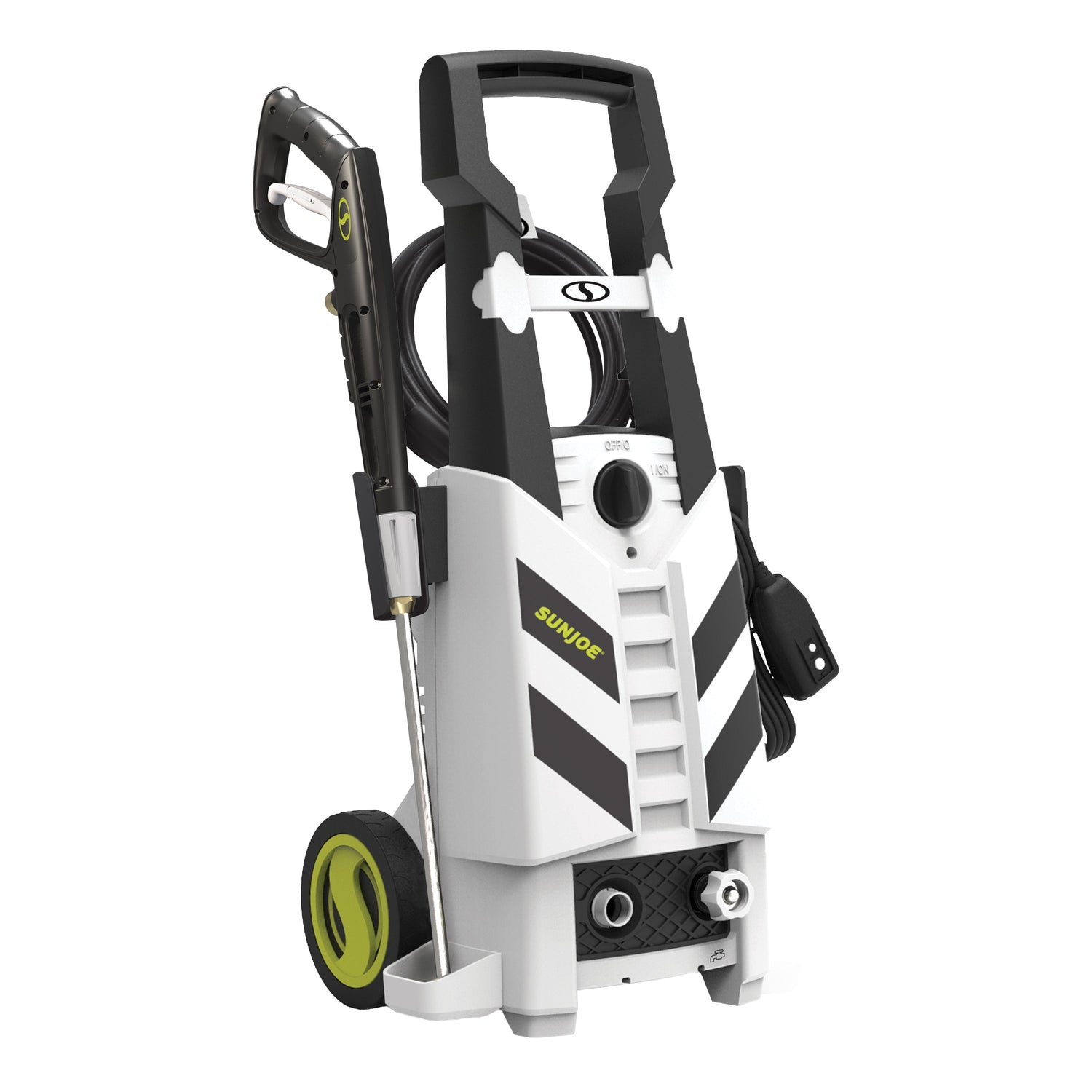 Sun Joe pressure washer on a white background