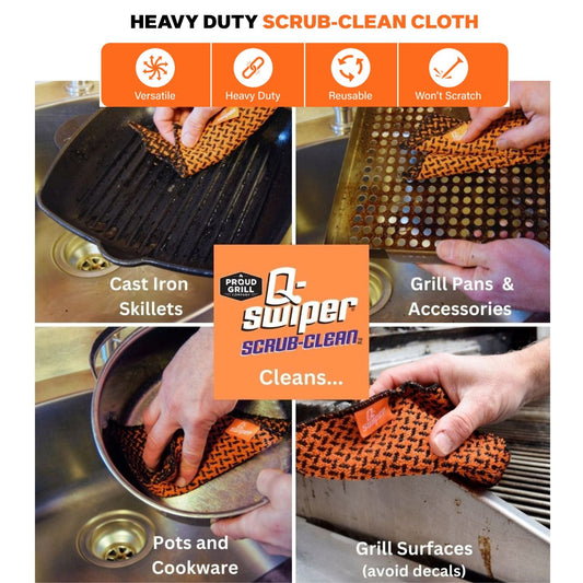 Q-Swiper XL Scrub-Clean Grill Cleaner Kit
