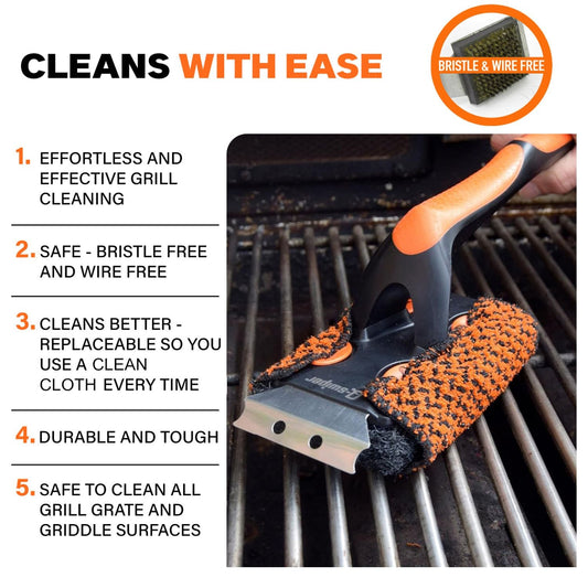 Q-Swiper XL Scrub-Clean Grill Cleaner Kit