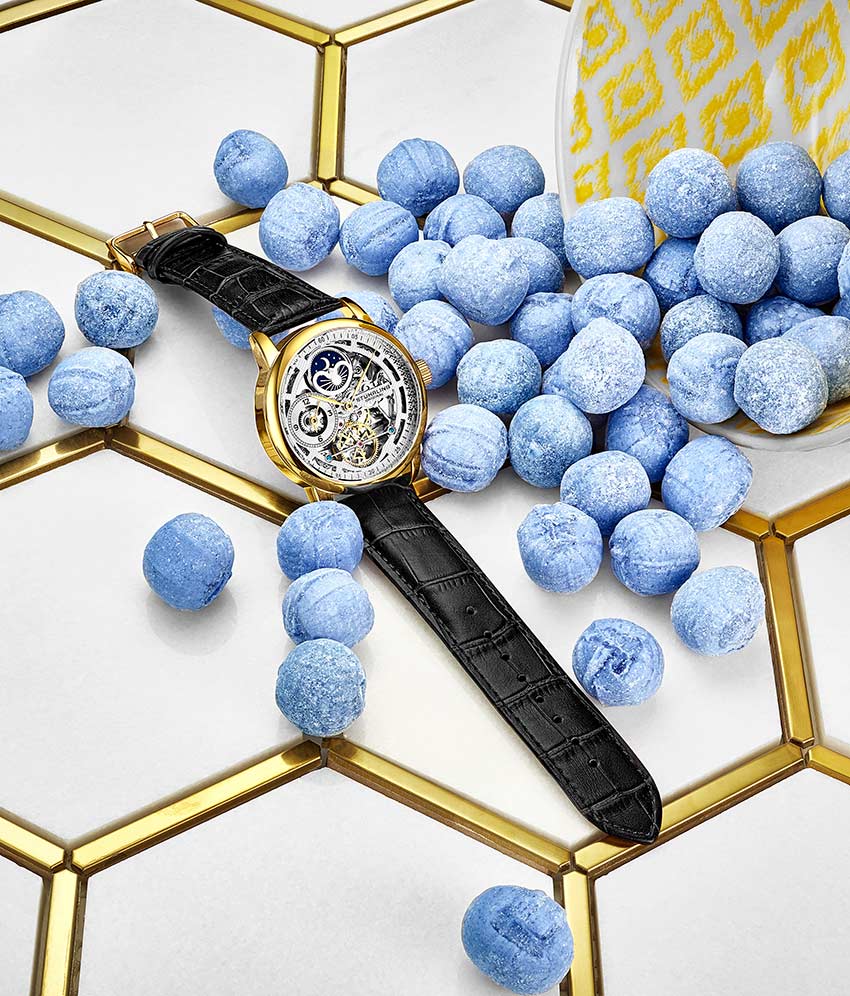 Silver Dial / Gold Case / Black Band