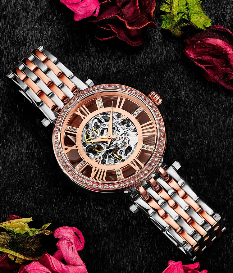 Rose Dial / Silver Case / Silver Band