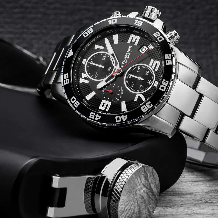 Black Dial / Silver Case / Silver Band