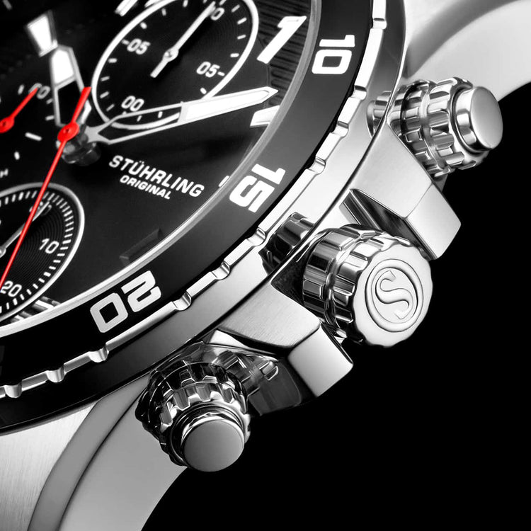 Black Dial / Silver Case / Silver Band