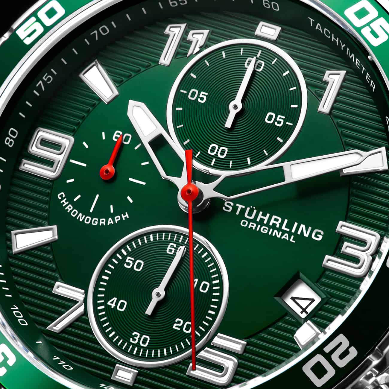 Green Dial / Silver Case / Silver Band