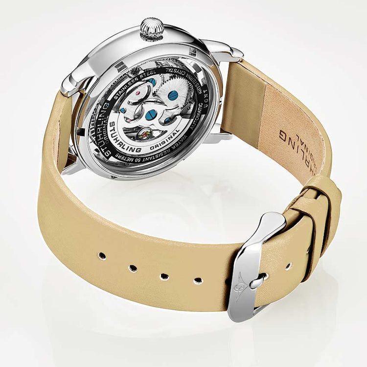 Silver Dial / Silver Case / Beige Band