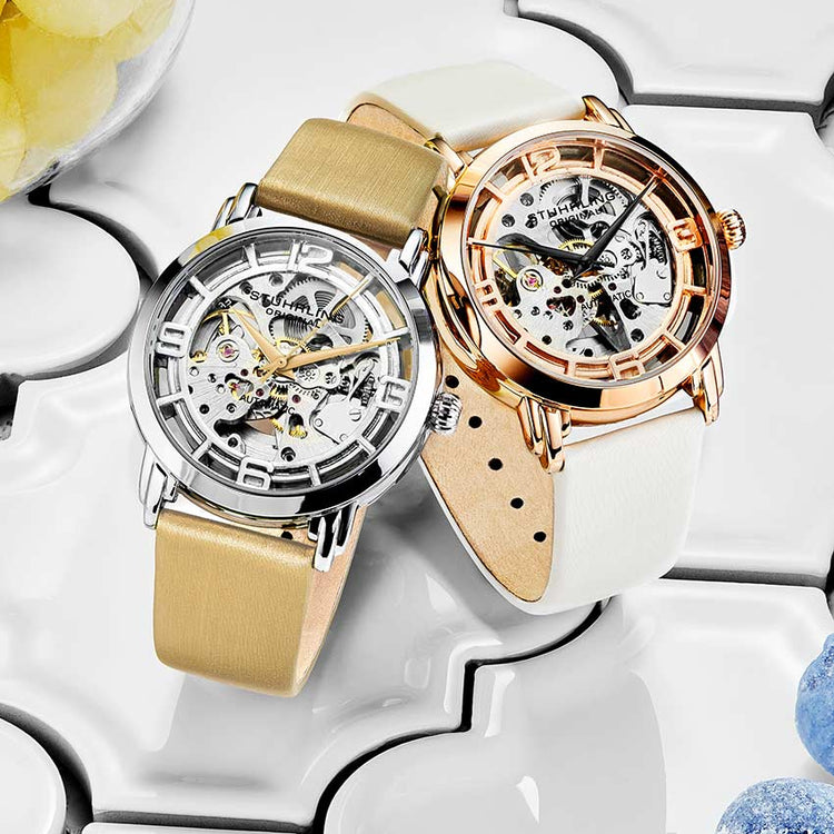 Silver Dial / Silver Case / Beige Band