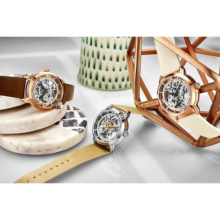 Silver Dial / Silver Case / Beige Band