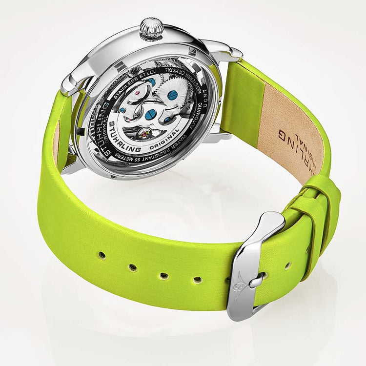 Silver Dial / Silver Case / Green Band