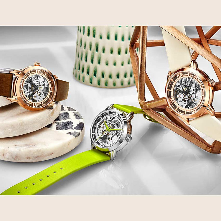 Silver Dial / Silver Case / Green Band