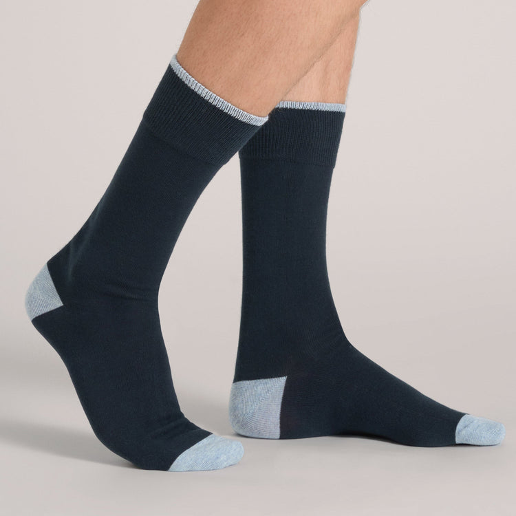 TED BAKER 3PK MENS NON TERRY CREW - MENS SHOE SIZE 8-12, BLUE 020