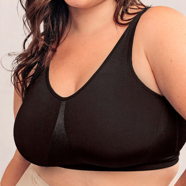 91404 - Throw-on Wirefree Bralette - Black