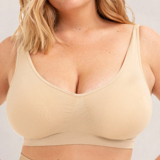 91404 - Throw-on Wirefree Bralette - Chai