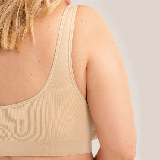 91404 - Throw-on Wirefree Bralette - Chai