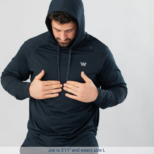 Classic Long Sleeve Hoodie Sun Shirt - Midnight Blue