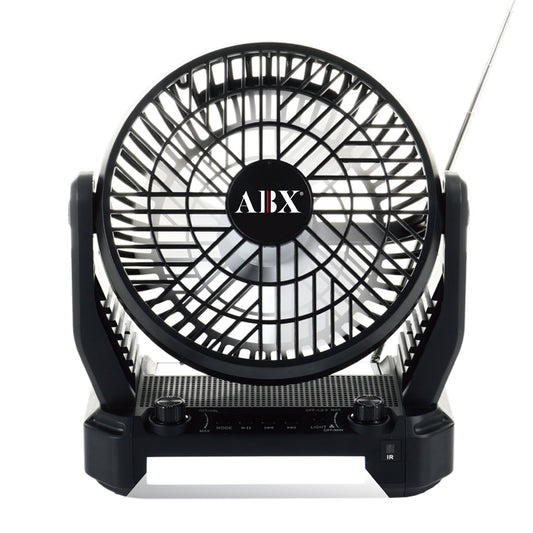 Portable Solar Fan with Speaker and Flashlight
