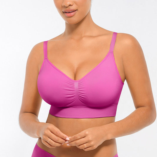Seamless Comfort Removable Pad Everyday Bra - Pink