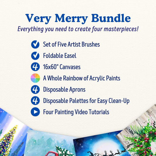 Four Christmas-themed greeting cards on a pink background with '4 Pack' text.